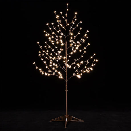 Tybeeu 5ft Lighted Cherry Blossom Tree with 184 Warm White LED Lights for Holiday Decor - Dimmable, UL Certified, Waterproof - Ideal for Indoor and Outdoor Decoration TYBEEU