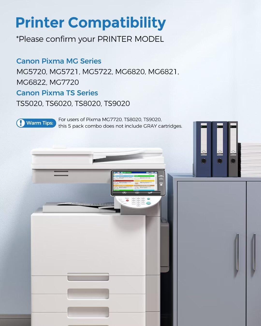 PGI-270XL CLI-271XL 5 Color Value Pack, Compatible for Canon 270 271 Ink Cartridges to use with MG5720 MG5721 MG5722 MG6820 MG6821 MG6822 TS6020 (PGBK, Black, Cyan, Magenta, Yellow) Osir