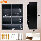 Sofunii Pet Memorial Shadow Box with Shelves for Dogs or Cats,11 * 14" Solid Wood Pet Frame Urn Ashes Display Case for as Loss Pet Remembrance Memory Keepsake - Black Sofunii