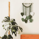 ORIGACH DIY Macrame Leaf Wall Hanging Kit Boho Macrame Leaf Tapestry Kit for Adults Beginner Handmade Macrame Feather Wall Hanging Decor for Living Room Bedroom ORIGACH