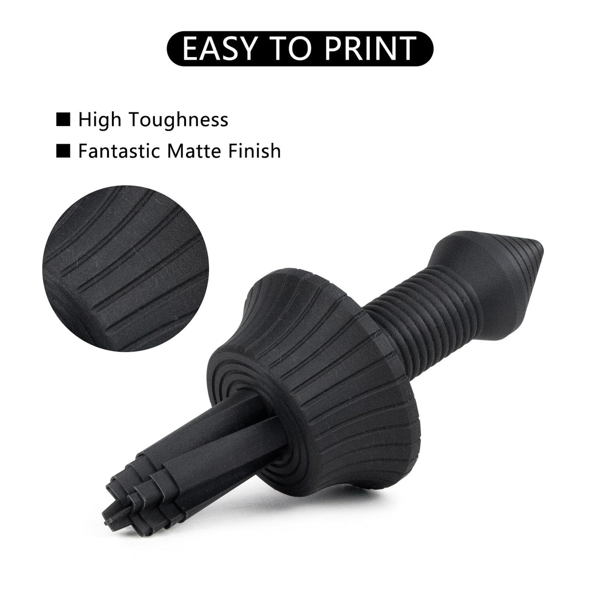 iSANGHU Carbon Fiber ABS Filament 1.75mm, Lightweight & High Toughness, Enhanced ABS-CF 3D Printer Filament, Black Carbon Fiber Filament ABS Filament 1kg(2.2lbs) Spool iSANGHU