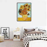 VeGuude Diamond Painting Kits for Adults, Van Gogh Sunflowers Diamond Art for Beginner DIY Round 5D Paint with Diamonds Pictures Gem Full Drill Diamond Dots Crystal for Home Wall Decor Gifts 12x16in VeGuude