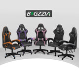 Bigzzia Gaming Chair, Ergonomic Video Game Chairs with Pillow and Lumbar Support, Racing Style Height Adjustable Computer Chair with 360°-Swivel Seat for Adults(Black/Pink) Bigzzia