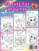 Cat, Coloring Book for Kids Ages 4-8: 50 Cute Cat Drawings, For Girls and Boys Lindesa