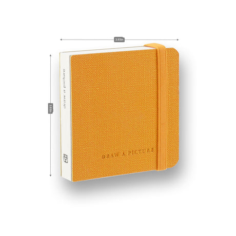SEMLEART Watercolor Journal - Compact & Portable, 2 Pack, 3.93x3.93” 30 Pages Each, Cold-Pressed, 140lb/300gsm - Ideal for Sketching and Watercolor Painting on The Go (Orange) SEMLEART