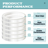 MEBMIK 6 Rolls 10mm x33m(108ft) Clear Heat Tape,Transparent High Temperature Heat Resistant Tape,Heat Transfer Tape for Heat Press and Sublimation,Heat Transfer Vinyl,No Residue MEBMIK