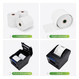 MUNBYN Thermal Paper 3 1/8 x 230ft, 10 Rolls Receipt Paper Work for Star Micronics TSP100 TSP143 Epson 80mm Receipt Printer Square POS Register, 80mm Thermal Receipt Paper, BPA Free, Plus Version MUNBYN