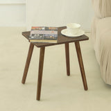 AWASEN Side Table, Small Wood End Table Living Room, Mini Bed Side Table Modern Accent Nightstand with Solid Wood for Bedroom Office Small Spaces, Rustic Brown AWASEN