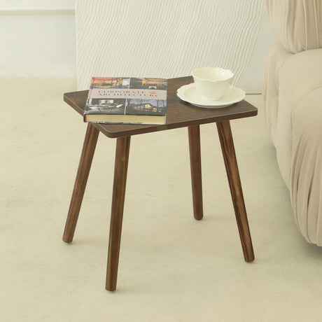 AWASEN Side Table, Small Wood End Table Living Room, Mini Bed Side Table Modern Accent Nightstand with Solid Wood for Bedroom Office Small Spaces, Rustic Brown AWASEN