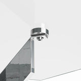 NIERN 5 Piece Dining Table Table Set, Tempered Glass Dining Table Set for 4 Kitchen Table Set with 4 Upholstered Chairs for Kitchen Dining Room (Sliver Table with White Chair) NIERN