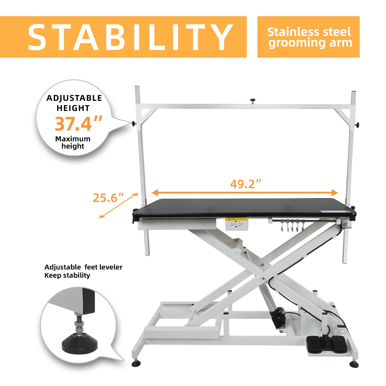 shernbao Pet Dog Grooming Table Electric & Heavy Duty 50in - WoodArtSupply