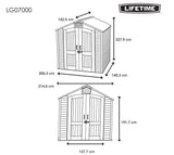 Lifetime 60057 Outdoor Storage Shed, 7 x 4.5' Lifetime