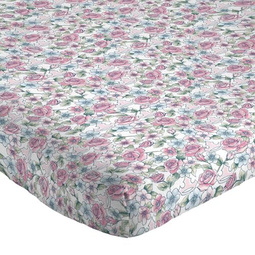 Jay Franco Kids Sheet Set with Fitted, Flat Sheets & Pillow Cover - Ultra-Soft Bedding with Pillowcase for Room Decor, Pink - Disney Princess, 4 Piece Full Jay Franco
