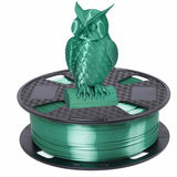 Shiny Silk Green PLA Filament 1.75 mm 3D Printer Filament 1KG 2.2LBS Spool 3D Printing Material Shine Silky Shiny Metal PLA CC3D Silk PLA Metallic Sage Green Color CC3D