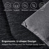 Bedsure King Comforter Set - Cooling and Warm Bed Set, Charcoal Black Reversible Bedding for All Season, 3 Pieces, 1 King Size Comforter (102"x90") and 2 Pillow Cases (20"x36") Bedsure