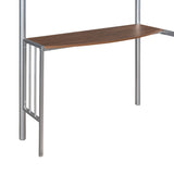 Harper & Bright Designs Metal Loft Bed with Desk, Teen Twin Size Loft Bed Frame Built-in Ladders, Safety Guardrails, Noise Free, Noise Free, No Box Spring Needed (Silver) Harper & Bright Designs