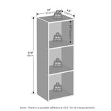 Furinno Reed Closet Organizers and Storage, 3-Tier Closet Organizer, Open Shelf Closet Storage, for Wardrobe, Bedroom, Living Room, Blackwood Furinno