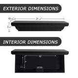 JOLLYMER Concealment Gun Shelf with Hidden Trap Door with RFID Lock, Black Floating Shelf for Living Room JOLLYMER