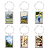 MGBISYI 10 Pieces Sublimation Blank Keychain with Key Ring Heat Transfer Keychain for Christmas Valentine Graduation Day Present (Rectangle) MGBISYI