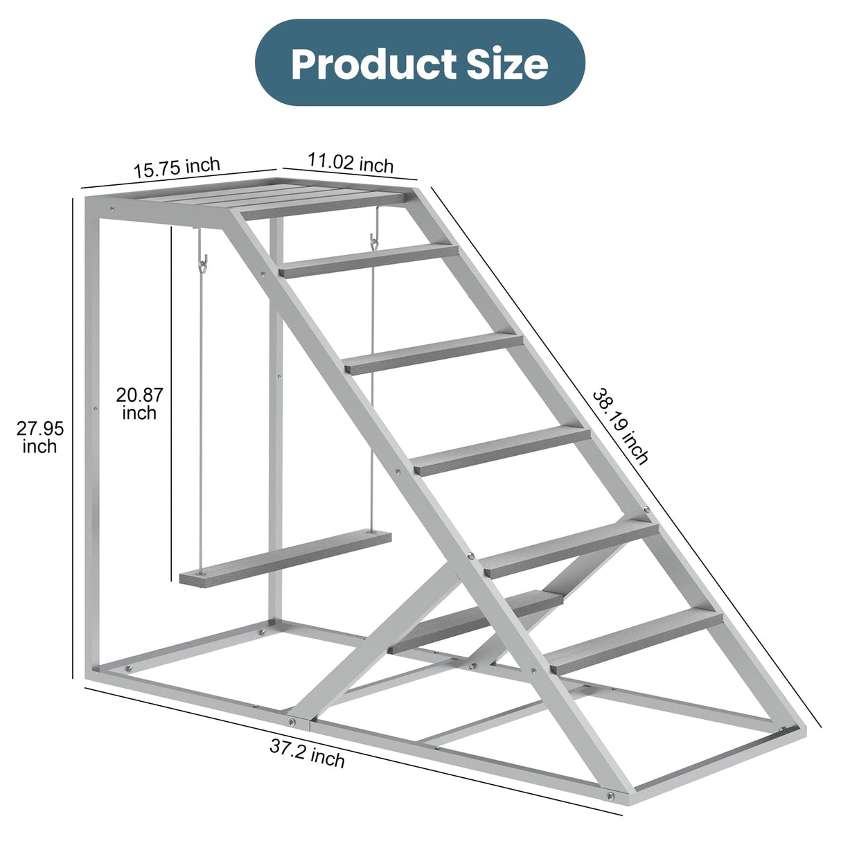 Chicken Coop, Chicken Perches with Swing, Chicken Roosting Bars, Chicken Activity Play Toys, Wooden Chicken Ladder for Pet's Healthy & Happy, Suitable for Backyard Farm Nandae