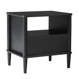 Walker Edison Modern 1-Drawer Nightstand, 20 Inch, Black 20-Inch Walker Edison