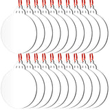 Sublimation Ornament Blanks Bulk, Cridoz 20 Pieces Sublimation Blanks Ornaments with Red Ribbon Double-Side MDF Personalized Blanks for Christmas Day and Halloween Day Decor cridoz