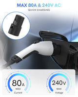 J1772 to Tesla Charger Adapter, 80amp 240v AC, NACS Charger Adapter for Tesla Model-3/Y/X/S, Mobile EV Adapter for Tesla Charger with Fast Charging (SAE J1772 Charging Adapter for Tesla Cars Only) SEGUMA