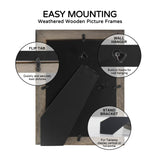 6x8 Green Picture Frames Set of 2, Solid Wood Photo Frame with HD Glass, Farmhouse Distressed Rustic Natural Weathered Wooden Frames for Gallery Wall Mounting or Table Top Display Home Decorative Free form