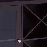 Kings Brand Furniture Wine Bar Cabinet for Liquor and Coffee Buffet, Sideboard with Storage Shelves for Dining Living Room Kitchen, Espresso Kings Brand Furniture