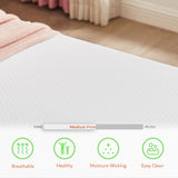 OUUI Twin Mattress, 6 Inch Cooling Gel Memory Foam Mattress in a Box with Breathable Cover Medium Firm Twin Bed Mattress for Bunk Bed, Trundle Bed, Pressure Relief, CertiPUR-US Certified OUUI