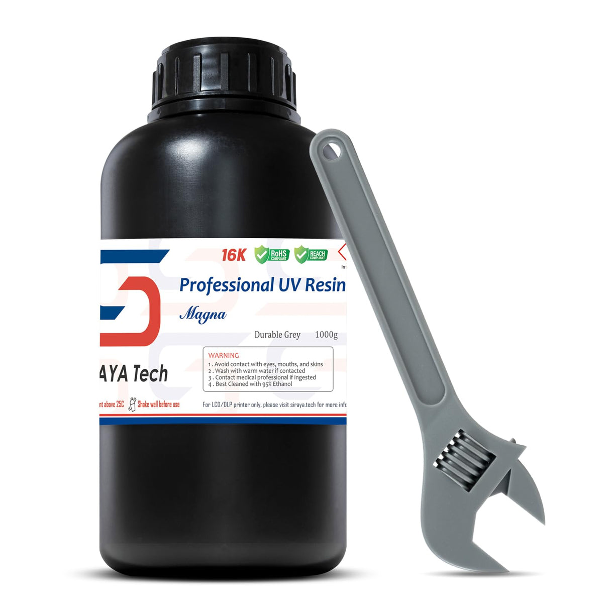 Siraya Tech Magna Durable Resin Grey (1kg) – Tough, High-Impact 3D Printing Resin for Engineering, Prototyping, Miniatures & More – Easy to Print, Versatile & Cost-Effective for Mass Production Siraya Tech