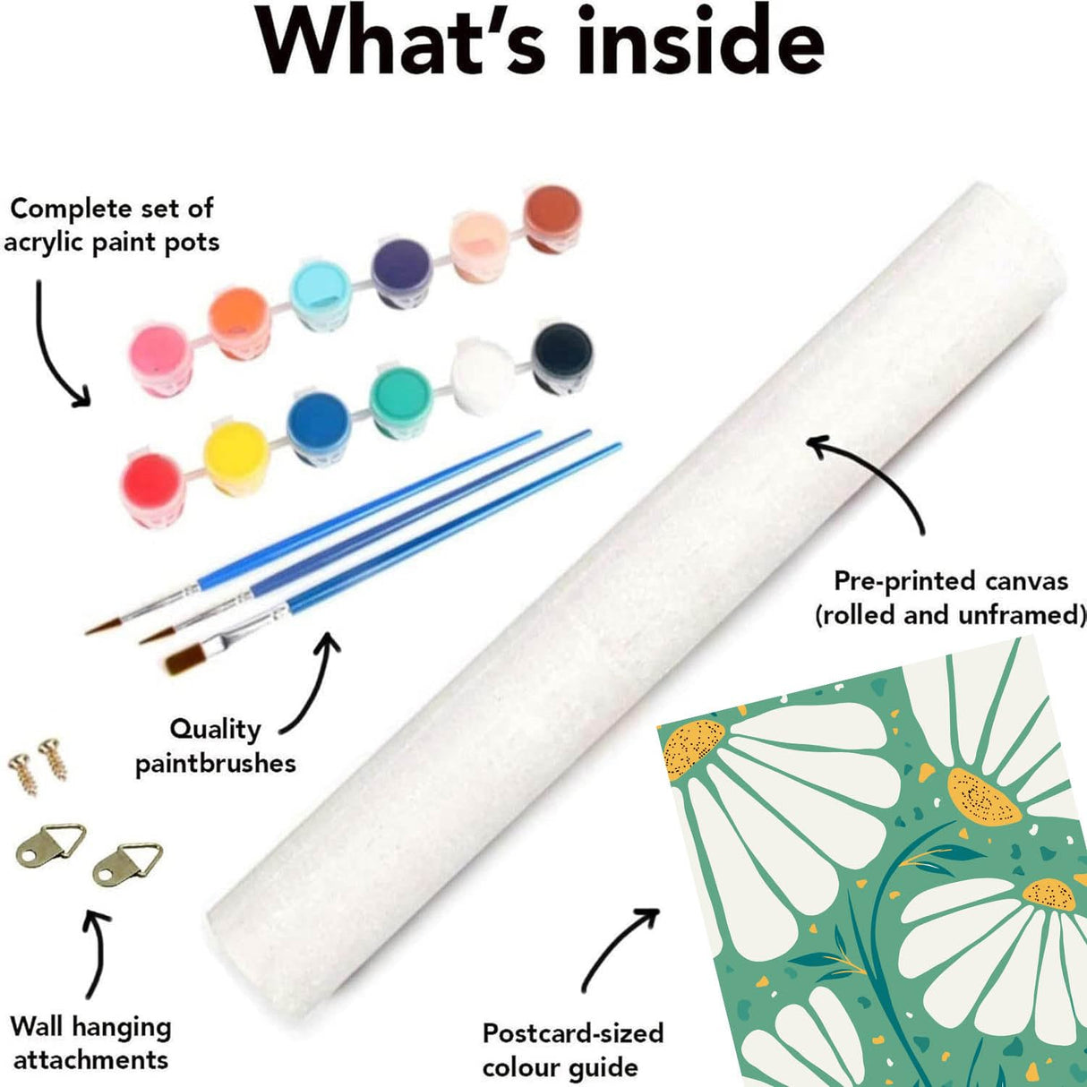 Baipisan 6 Packs Paint by Number for Adults Beginners,Flower Market Painting by Number Kits on Canvas Without Frame,Lanscape Craft Arts for Home Wall Decor Baipisan