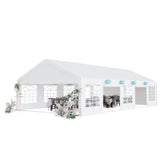 Garvee 20x40 Ft Heavy Duty Party Tent, Outdoor Wedding Event Shelter with Removable Side Walls, Large Commercial Tent with Large White Roof and 5 Storage Bags for Wedding Parties, Outdoor Events Garvee
