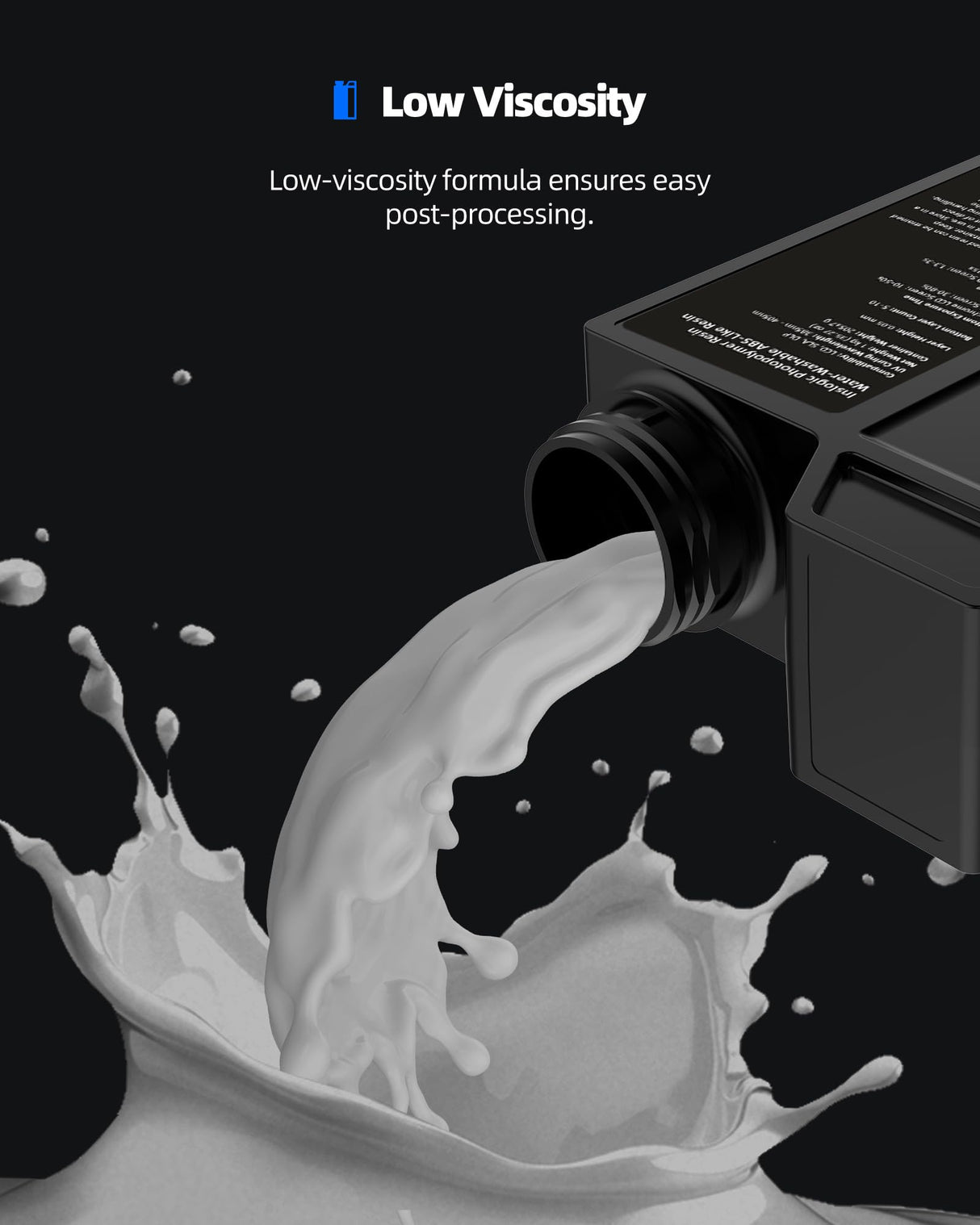 Inslogic Water-Washable ABS-Like Resin, Combines Features of ABSLIKE Resin & Water Washable Resin, Non Brittle, High Precision, Fast Curing 3D Resin for LCD DLP SLA 3D Printers, 1KG Grey Inslogic