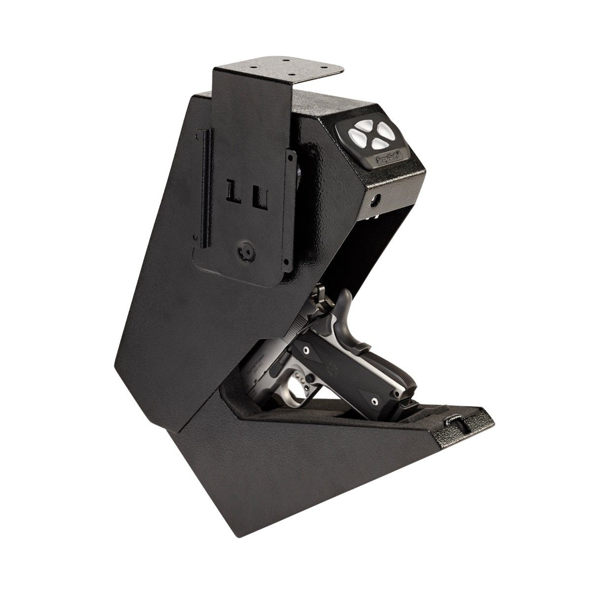 SnapSafe Drop Box Keypad Vault – Keypad Handgun Safe for Handguns – 4-6 Keypad Entry with Backup Keys – Black, Measures 13.5 (H) x 7.5 (W) x 3.6 (D) Inches - Item 75431 SnapSafe