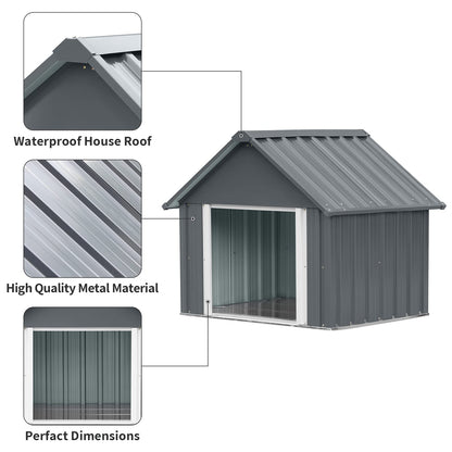 RYPetmia 34 X 38 X 35 Inches Dog House, Indoor Outdoor Doghouse for Medium Large Dogs, Weatherproof Puppy Shelter Sturdy and Long-Lasting Dog Houses - WoodArtSupply