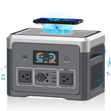 Portable Power Station 600W(1800W peak), 665.6Wh LiFePO4 Battery, Solar Power Station with 110 AC Outlets,UPS Function, Solar Generator for Home Backup,Campinp, Bluetooth Speaker&LED Lights Akiisolo