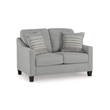 Signature Design by Ashley Adlai Casual Loveseat with 2 Toss Pillows, Light Gray Signature Design by Ashley