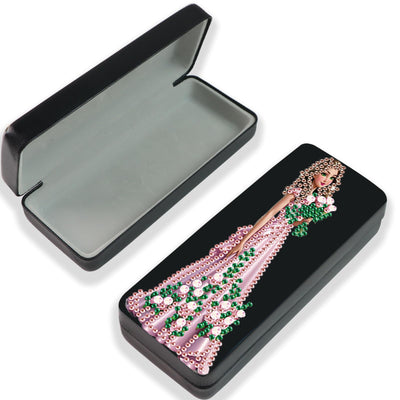 JISHSHAY Diamond Art Glasses Case Diamond Painting Sunglasses Case Diamond Art Kits for Adults Eyeglass Case Gem Art Eyeglass Holder Gem Painting Sunglass Organizer, 6.3×2.67×1.3in, Flower Fairy