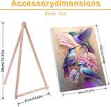 MIRCVSH Paint by Numbers Kit for Adults Framed,Hummingbird Paint by Number for Adults Beginner,Adults' Paint-by-Number Kits on Canvas with Wooden Easel for Home Wall Decor 12X16 Inch MIRCVSH