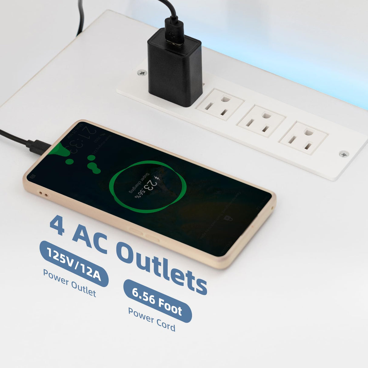 HOMMPA LED Lift Top Coffee Table and TV Stand Set of 2,Modern LED Entertainment Center with Power Outlets for up to 65" TV, Coffee Table with Hidden Compartment & 1 Open Shelve & 1 Drawers White HOMMPA