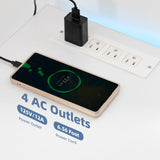 HOMMPA LED Lift Top Coffee Table and TV Stand Set of 2,Modern LED Entertainment Center with Power Outlets for up to 65" TV, Coffee Table with Hidden Compartment & 1 Open Shelve & 1 Drawers White HOMMPA