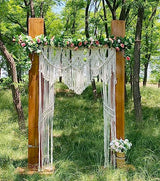 Youngeast Boho Curtains Large Macrame Curtain Macrame Wall Hanging Woven Window Curtains Wedding Backdrop Room Divider Bed Headboard Youngeast