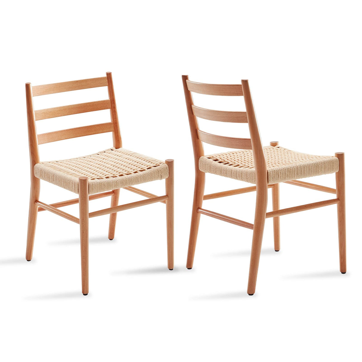 STARY Wood Rattan Dining Room Chairs with Comfortable Woven Seat,Fully-Assembled STARY