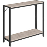 MAHANCRIS Console Table, 2-Tier Entrance Table, Behind Sofa Table, Industrial Style, Sturdy and Stable, for Living Room, Entryway, Foyer, Corridor, Office, Greige and Black CTHG27601 MAHANCRIS