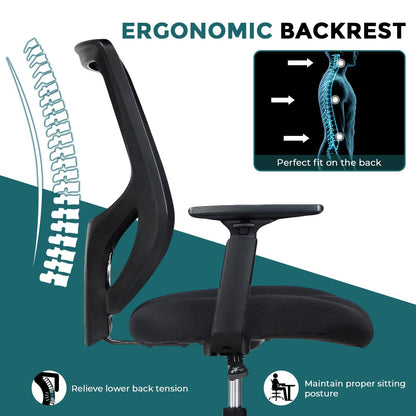 SMUG Drafting Chair, Tall Office Chair Tall Desk Chair with Adjustable Armrests, Counter Height Office Chairs for Standing Desk, Mid Back Mesh Office Drafting Chairs with Adjustable Foot Ring