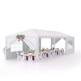 Devoko 10'x30' Outdoor Party Tent, Heavy Duty Canopy Event Wedding Tent for Parties Backyard Patio, White Devoko