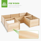 PaPaJet Wooden Raised Garden Bed for Outdoor, Deep Large Planter Box for Gardening, Vegetables, Flowers, Herbs（8×6×2FT） PaPaJet