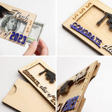 callie Personalized Wooden Cash Holder, Money Gift for Class of 2023, Custom Graduation Gift callie