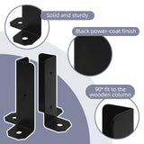 Cskunxia 8Pcs Adjustable Post Base Bracket Fit 1.5x1.5, 2x2, 2x4, 4x4 Post Deck Post Anchor Base Brackets Adjustable Wood Fence Pergola Brackets for Railing Mailbox Deck Cskunxia